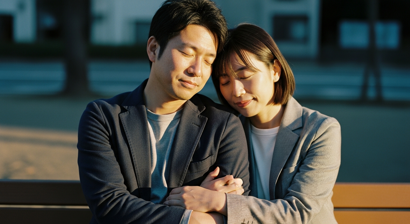 既婚者同士 ハグ 心理の『既婚者同士のハグ、本気度が分かる状況別サイン』を示すイメージ