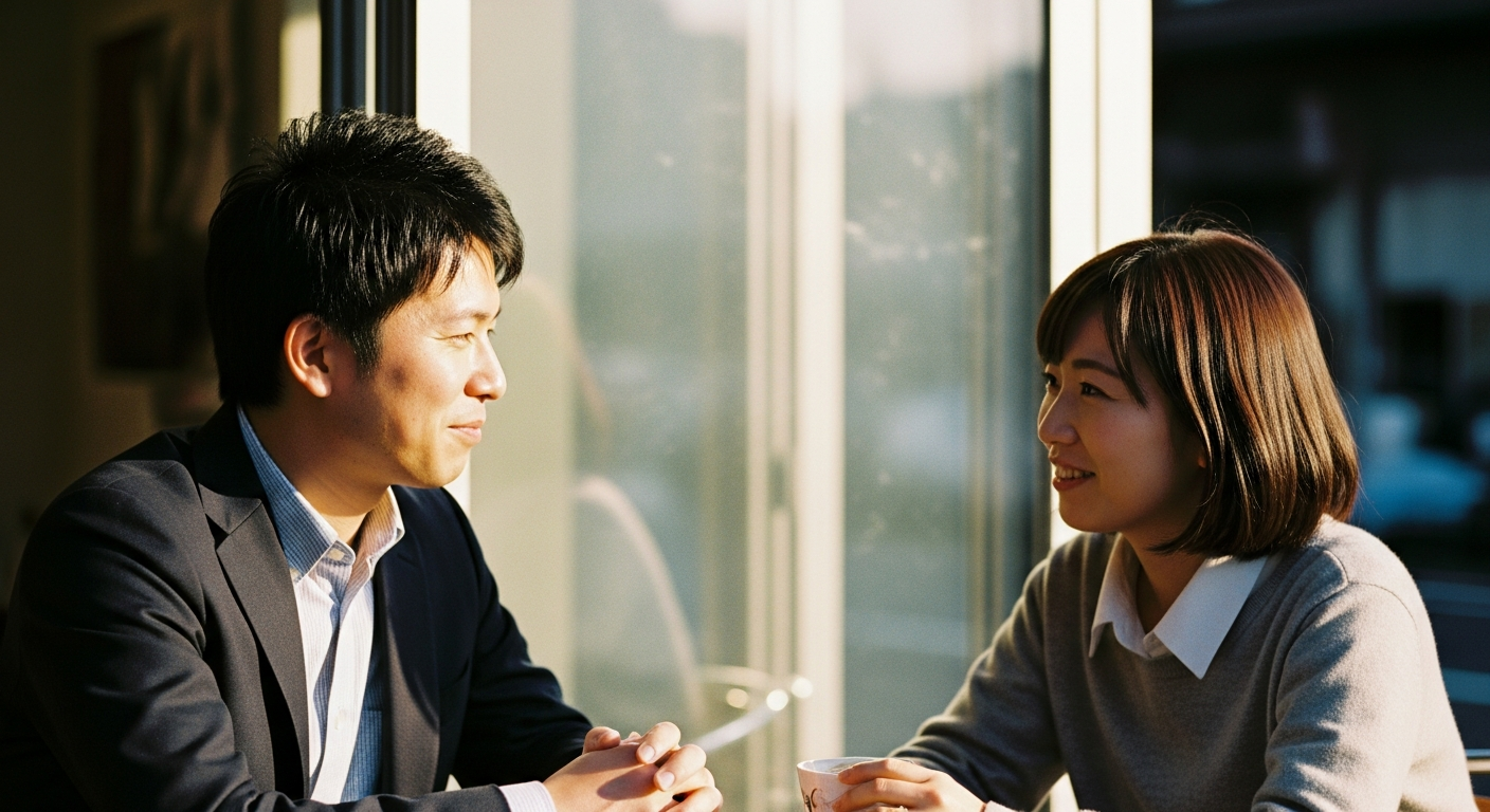 既婚者同士 脈ありの『【視線・態度編】既婚者同士の脈ありサイン5選』を示すイメージ