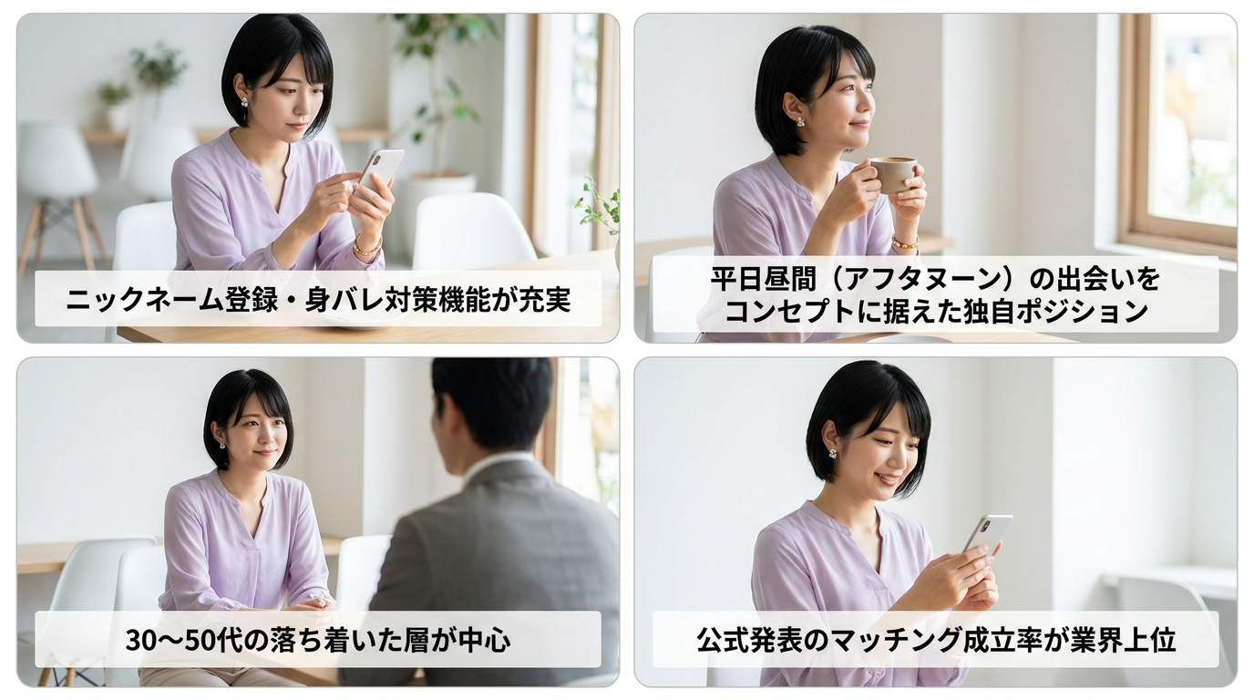 匿名性に特化した既婚者向けマッチング