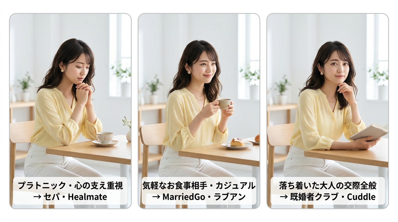 求める関係性の濃さで選ぶ
