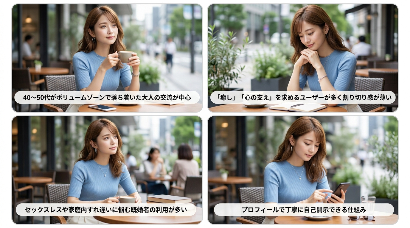 40〜50代の「心の繋がり」を求める大人が集う場所