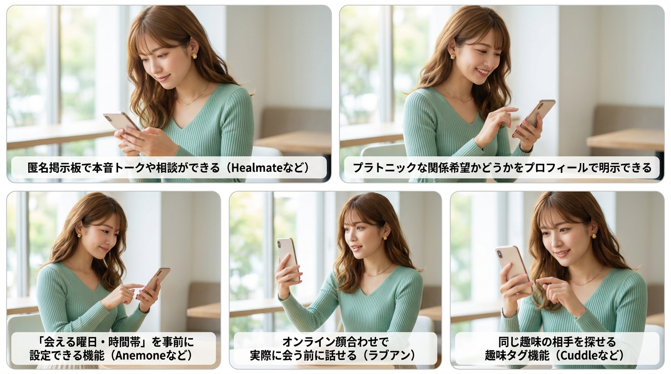 セカンドパートナー探しに特化した機能設計