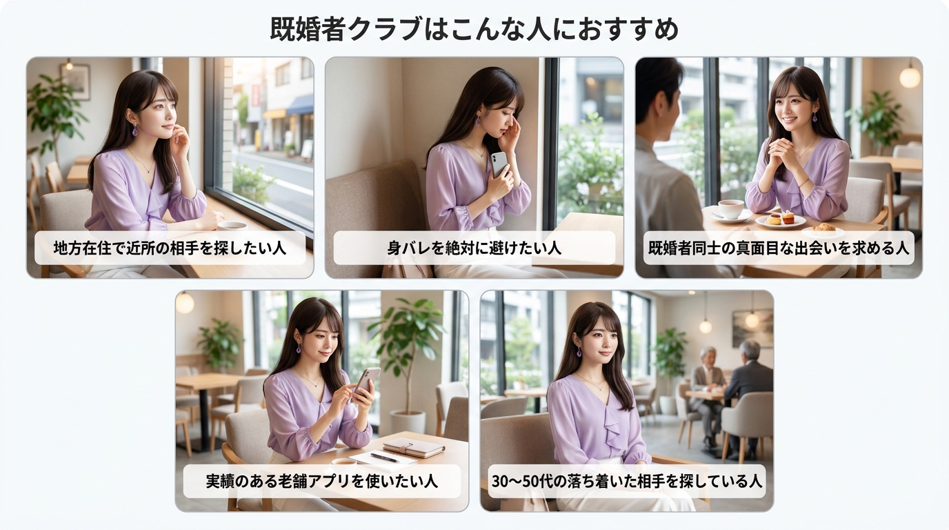 既婚者クラブはこんな人におすすめ